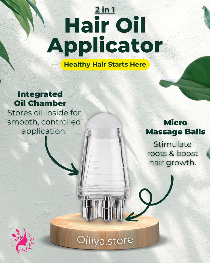 2 in 1 Hair Oil Applicator With Micro Massage Balls
