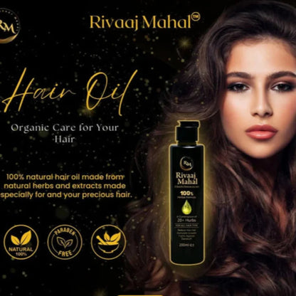 Rivaaj Mahal Hair Oil – Advanced Herbal Treatment for Hair Fall Control and Thick, Healthy Growth