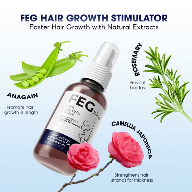 FEG Plus Hair Regrowth Oil (USA Imported) – Hair Fall Control, Hairline Repair & Fast Regrowth